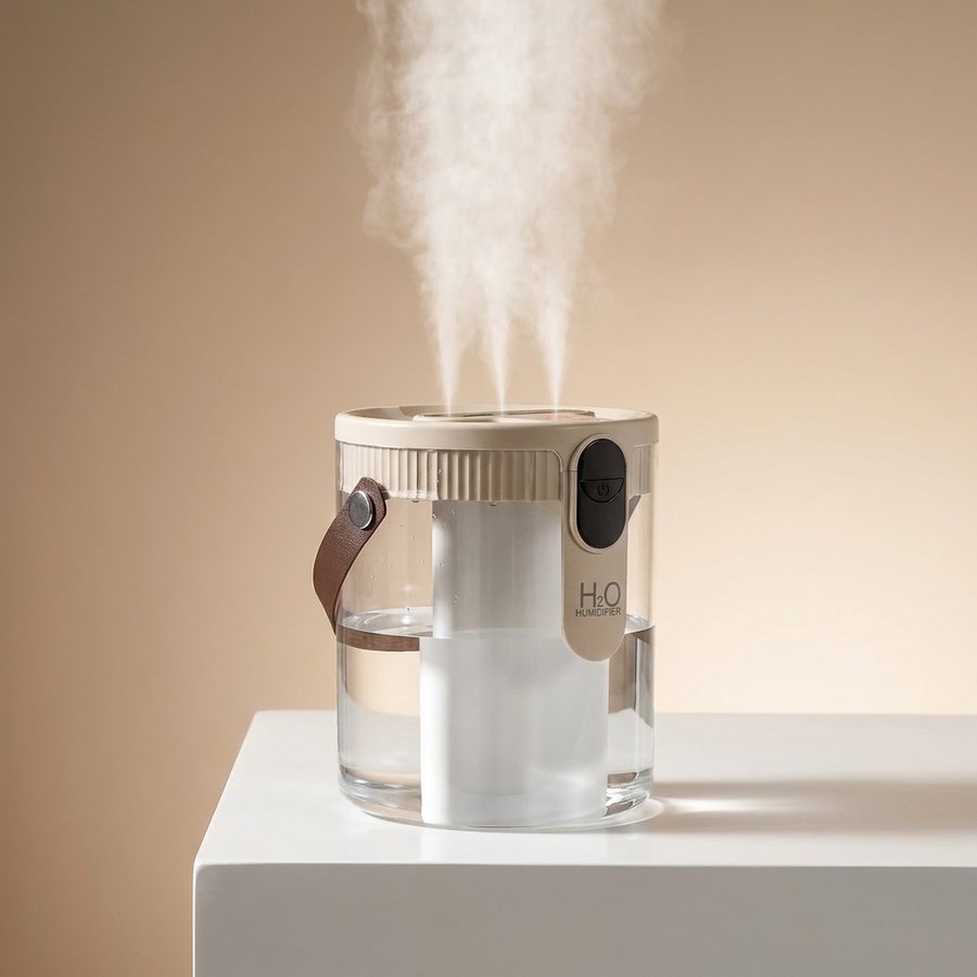 AERA Mist humidifier shown on a clean studio pedestal
